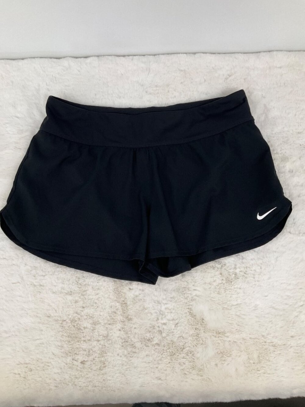 Nike size Medium Women's swim/run shorts attached panty Black - Picture 2 of 6